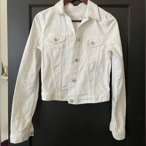 Joie classic denim jacket white